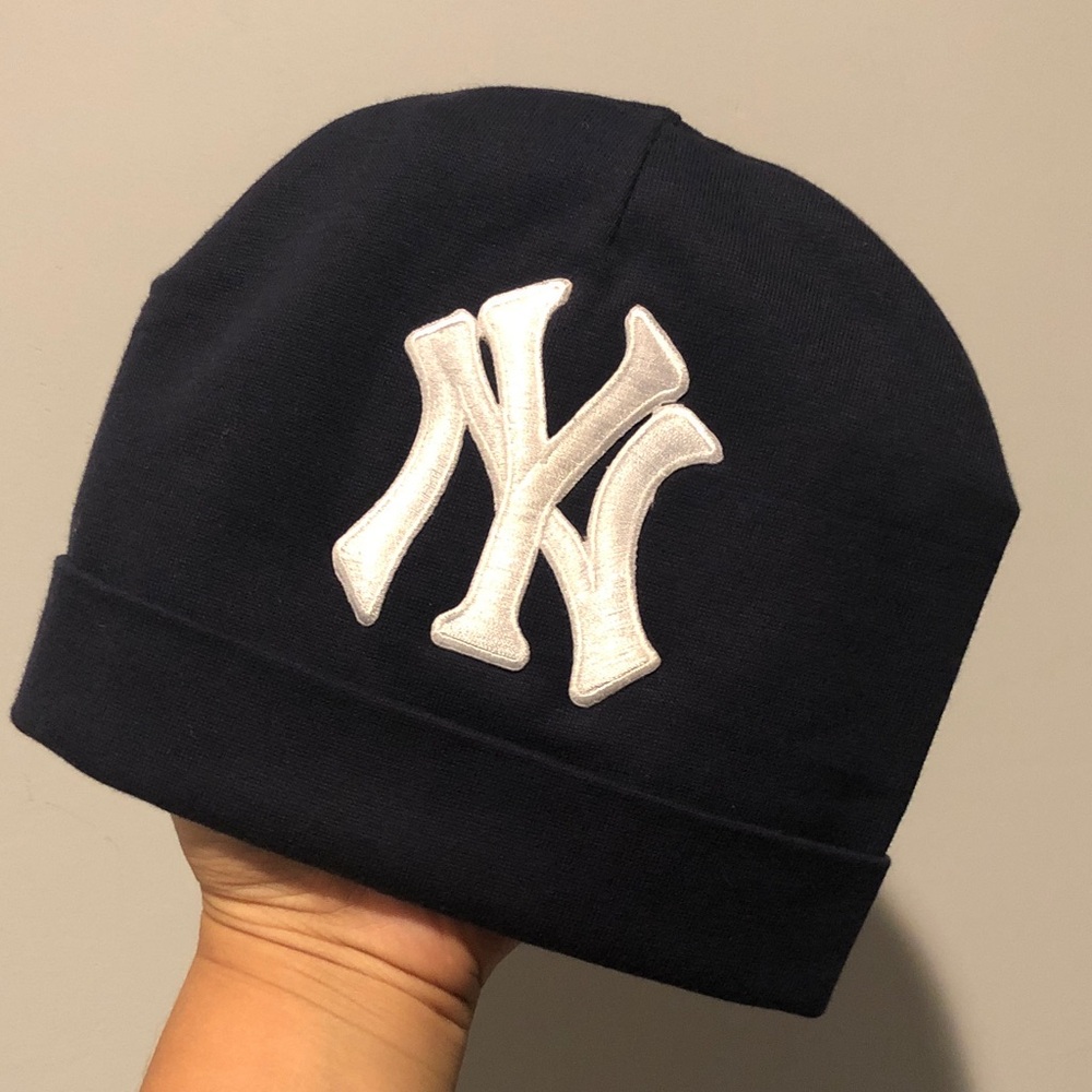 New York Yankees Hand Embroidered Baby Hat